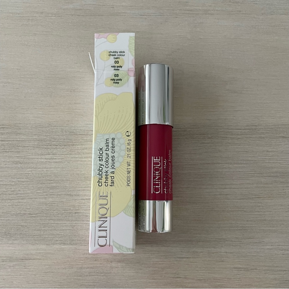 NWT Clinique Chubby Stick Cheek Colour Balm Roly Poly Rosy